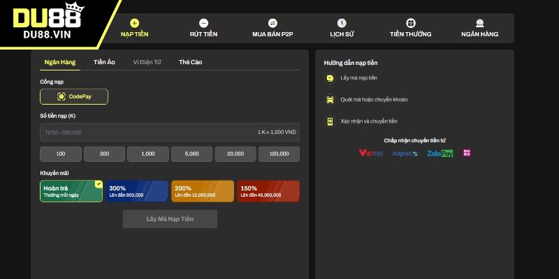 nạp tiền DU88